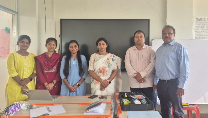 Teachers and UniFirst Robotics trainers at Takshasheela School