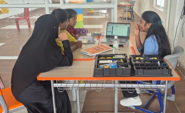 Collaborative coding and electronics activity